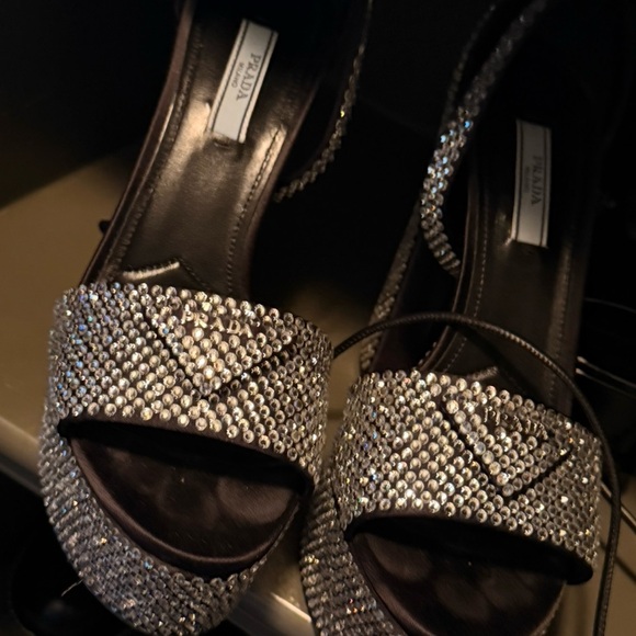 Glamorous Rhinestone Platform Sandals - Picture 2 of 6